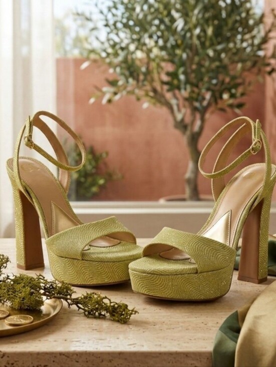 GB girls Shoes - GB Women's Dream-Scape Fern Glitter Platform Dress Sandals Size 9